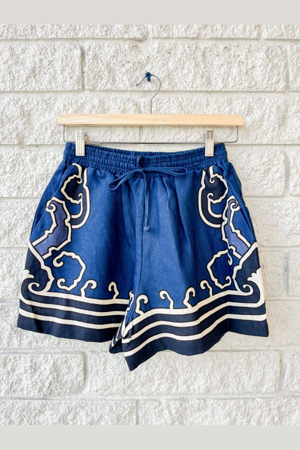Sea NY Blaise Print Shorts - Navy