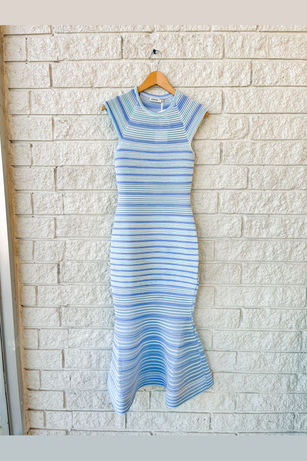 Jonathan Simkhai Danica Knit Midi Dress - Periwinkle Multi