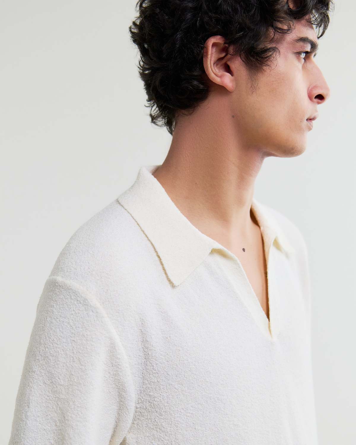 Wax London Siena Bouclé SS Polo Shirt - Image 3 of 5