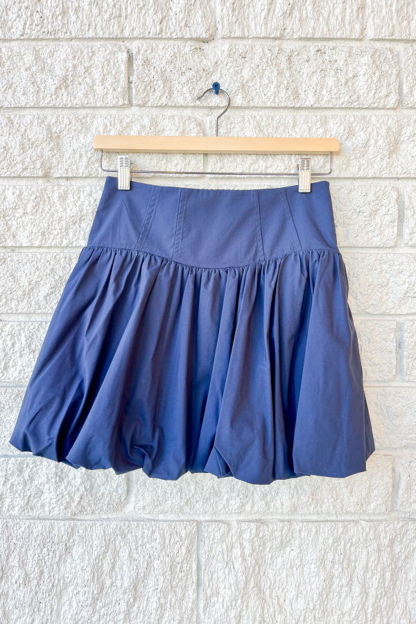 Jonathan Simkhai Pippa Bubble Mini Skirt - Midnight