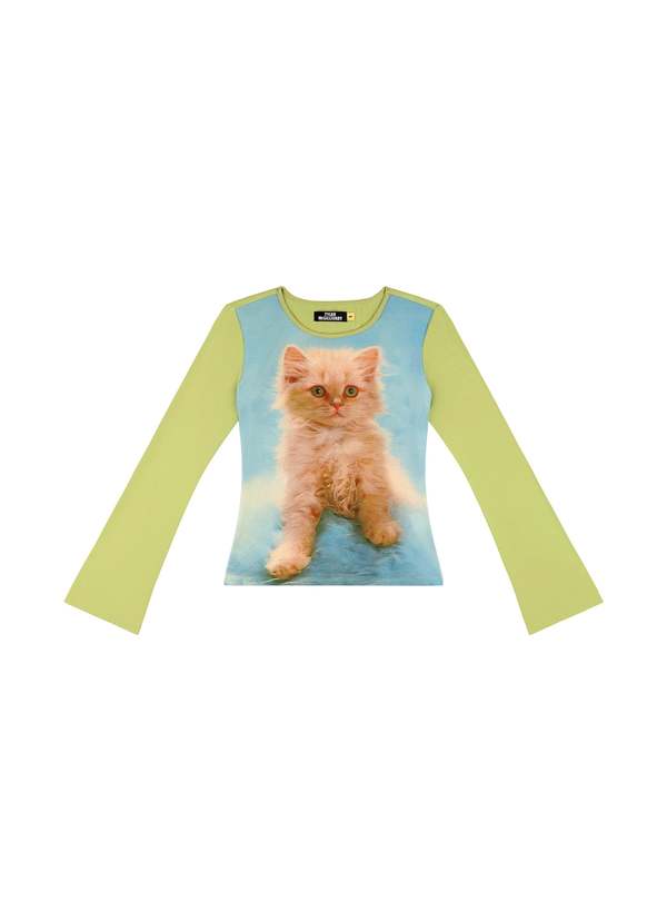 Tyler McGillivary Cat Portrait Heidi Long Sleeve Tee Tyler McGillivary Cat Portrait Heidi Long Sleeve Tee