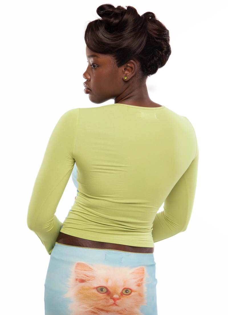 Tyler McGillivary Cat Portrait Heidi Long Sleeve Tee