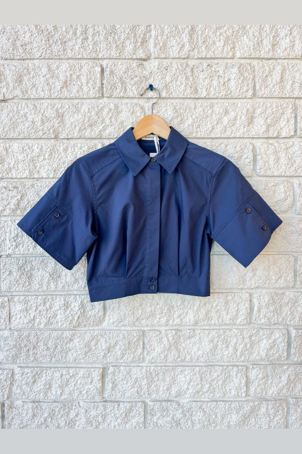 Jonathan Simkhai Sabrina S/S Crop Top - Midnight