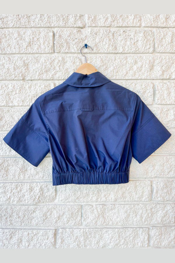 Jonathan Simkhai Sabrina S/S Crop Top - Midnight