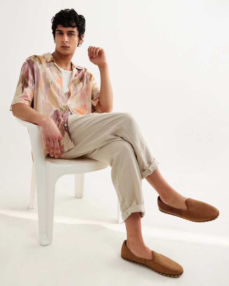 Wax London Corrugated Floral Pastel Didcot Shirt