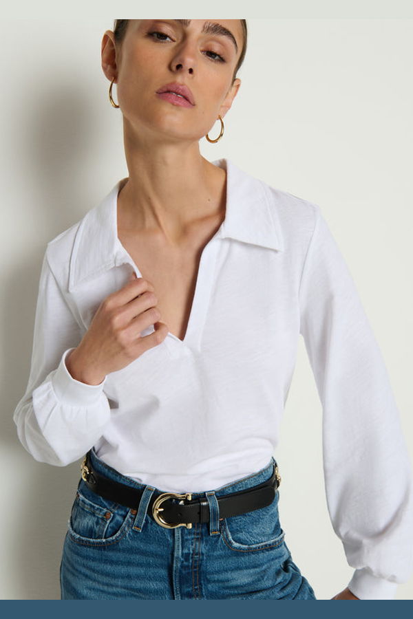 Nation Ltd Kimberley Polo Tee - Optic White