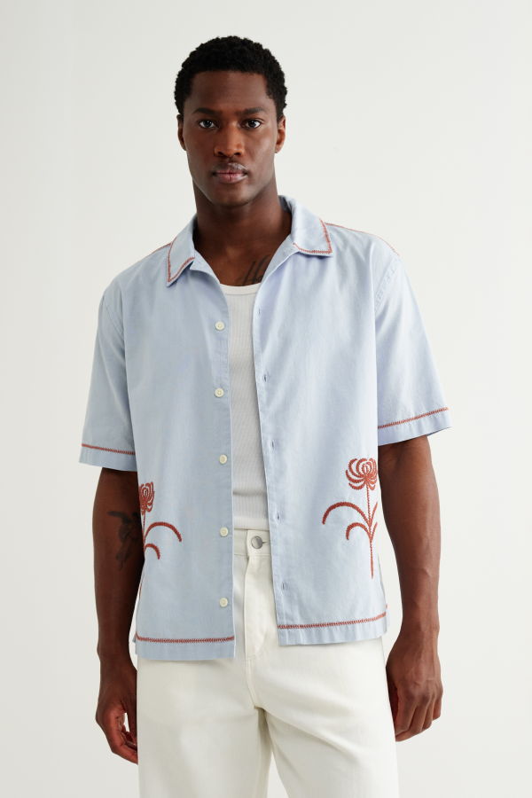 Wax London Keats Dahlia Short Sleeve Shirt