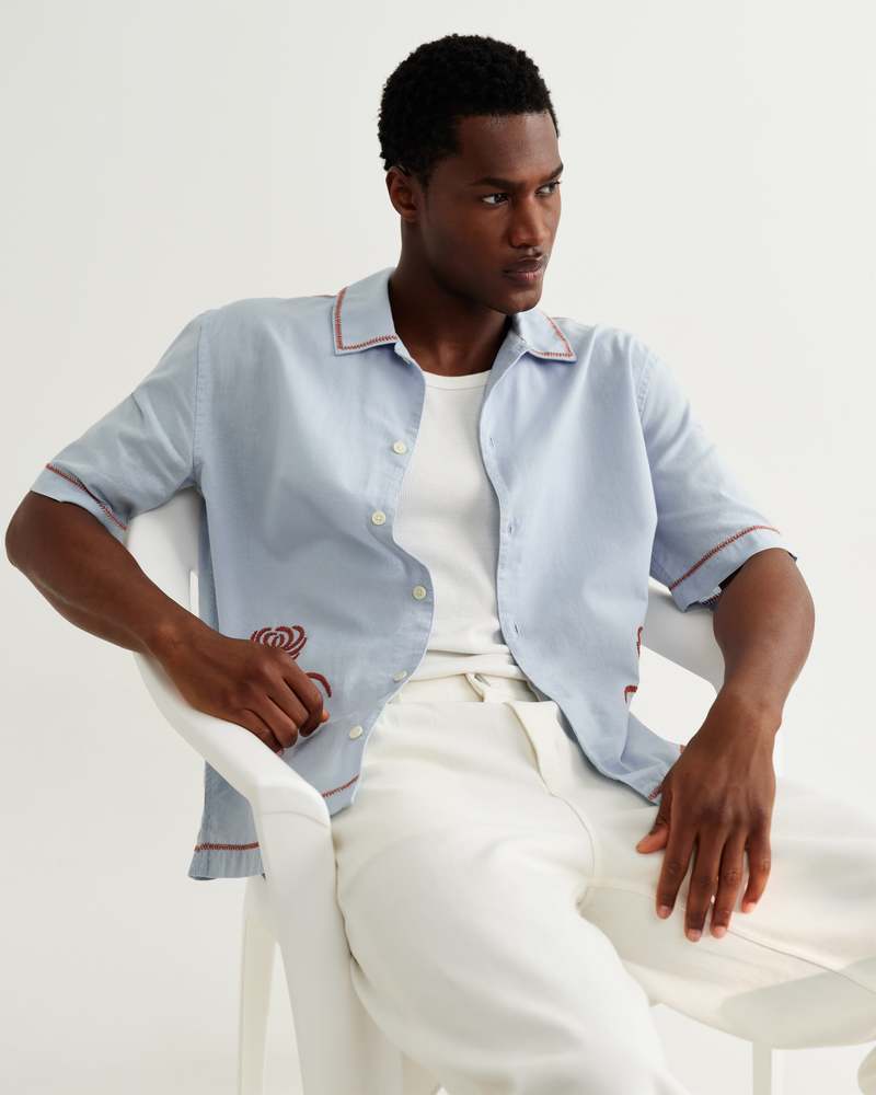 Wax London Keats Dahlia Short Sleeve Shirt