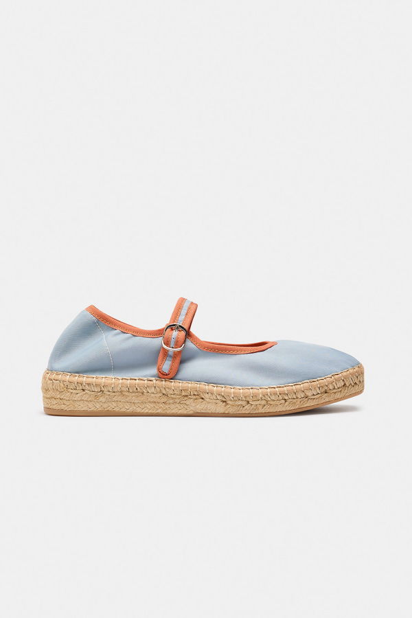 Naguisa Peonia Espadrilles - Light Blue / Orange