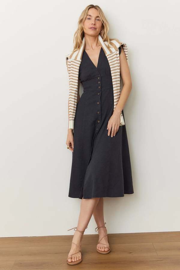 Marine Layer Camila Midi Dress - Black Marine Layer Camila Midi Dress - Black