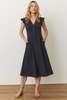 Marine Layer Camila Midi Dress - Black - Thumbnail 6