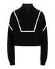 Staud Cropped Hampton Sweater - Black - Thumbnail 1