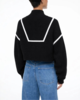 Staud Cropped Hampton Sweater - Black - Thumbnail 3