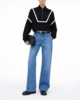 Staud Cropped Hampton Sweater - Black - Thumbnail 4