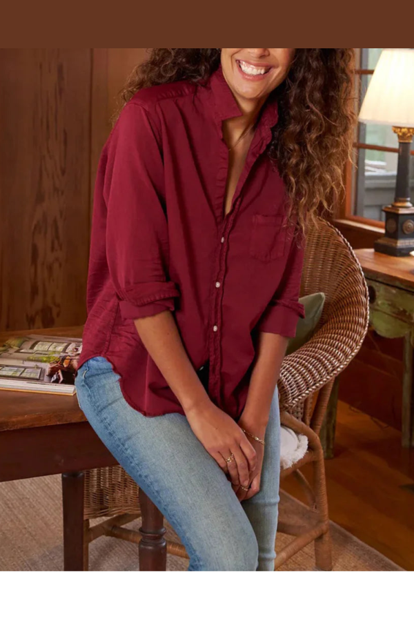 Frank & Eileen Eileen Button Up Shirt - Garnet