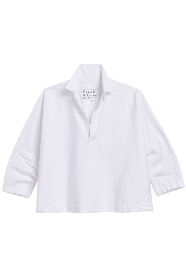Frank & Eileen Gabi Popover Shirt - White