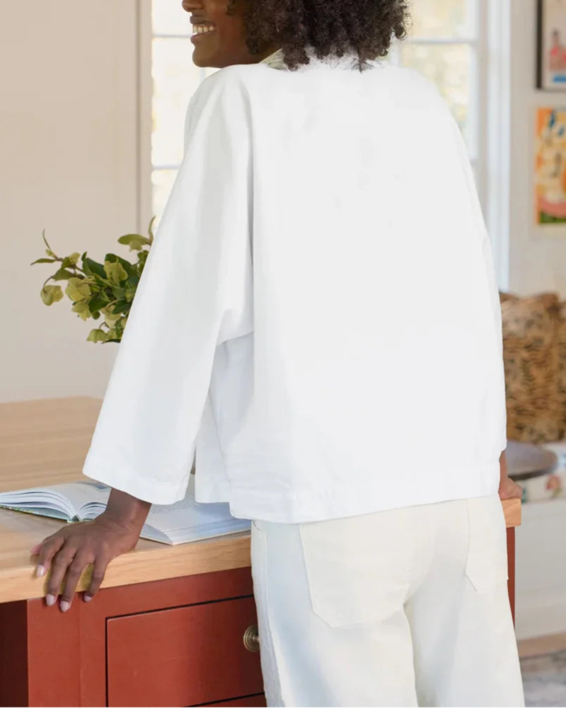 Frank & Eileen Gabi Popover Shirt - White