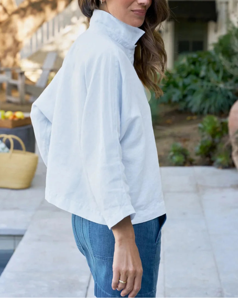 Frank & Eileen Gabi Popover Shirt - White