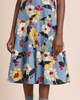 Marni Poplin Midi Dress with Melodia Flowers Print - Blue - Thumbnail 5