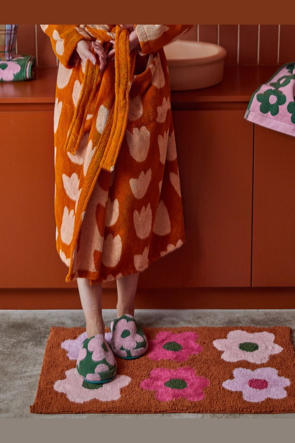 Mosey Me Flowerbed Bath Mat