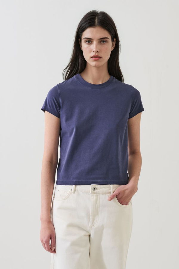 Patrick Assaraf Iconic Sublime Crew Baby Tee