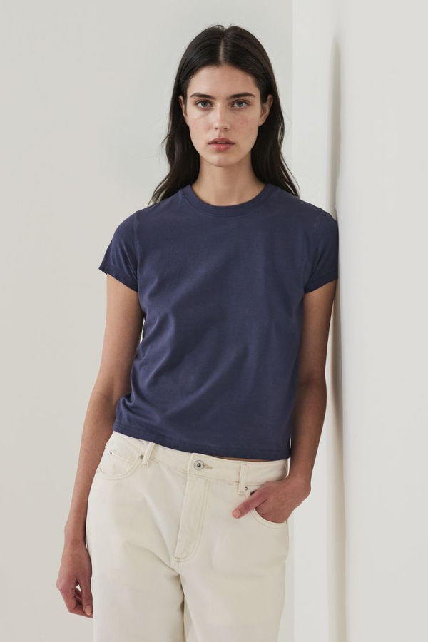 Patrick Assaraf Iconic Sublime Crew Baby Tee