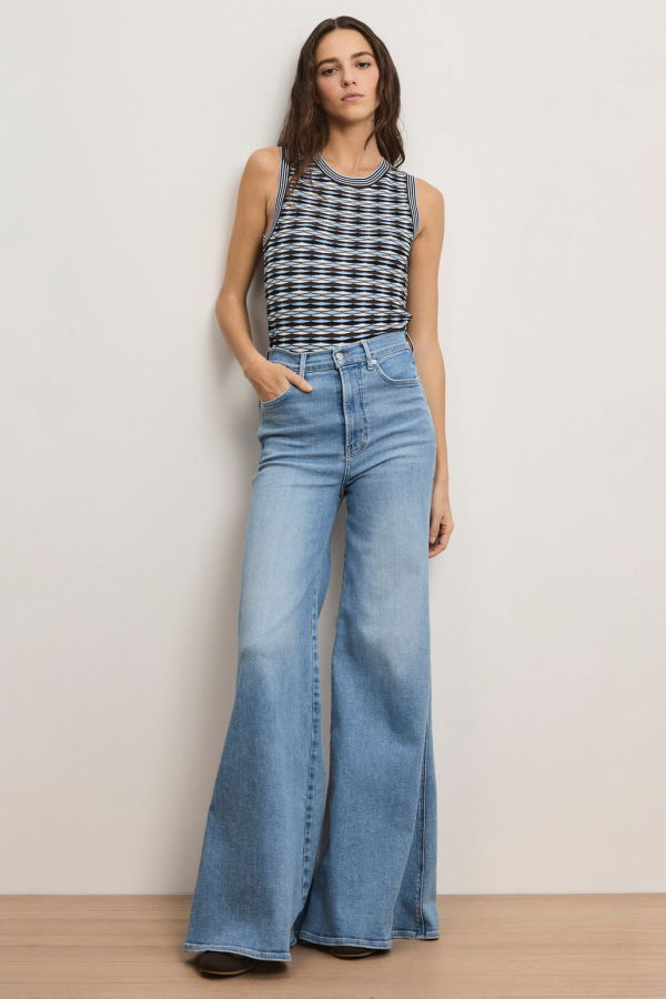 Veronica Beard Jerrel Knit Tank - Blue Jay Multi