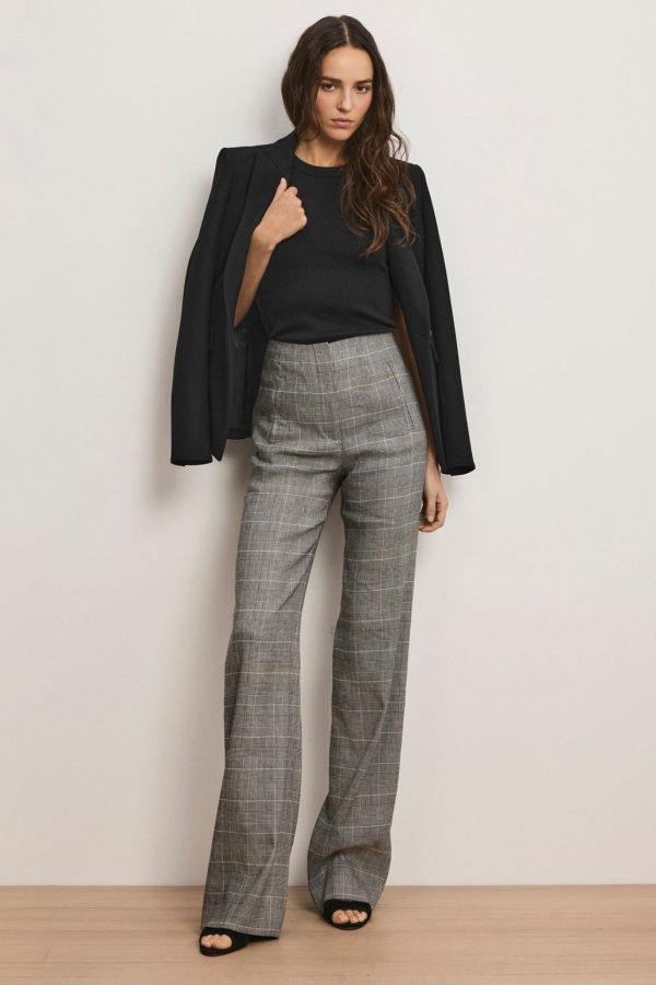 Veronica Beard Jude Linen Wide-Leg Pant
