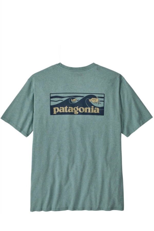 Patagonia Boardshort Logo Pocket Responsibili-Tee Tee - Blue Sage