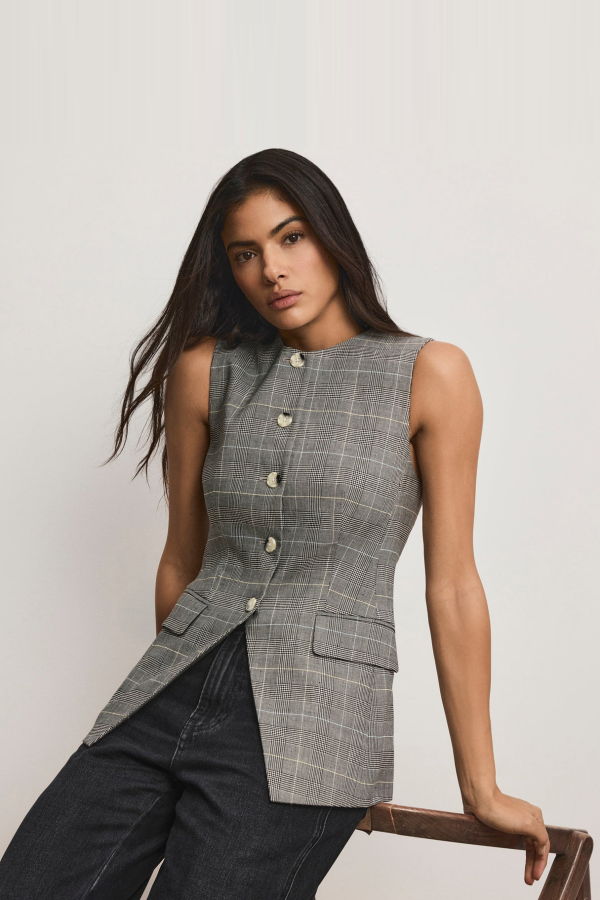 Veronica Beard Lois Linen Vest