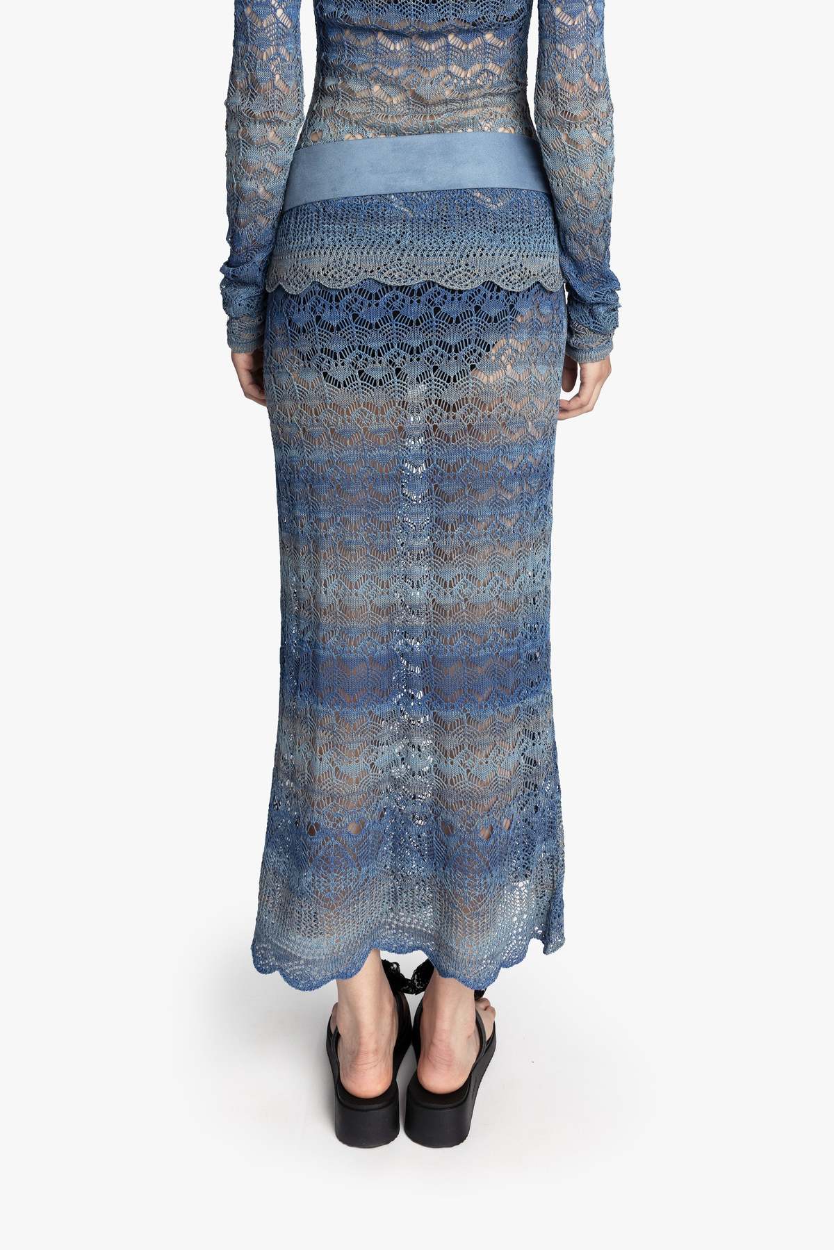 Anna Sui Ombre Space Dye Crochet Skirt - Image 4 of 5