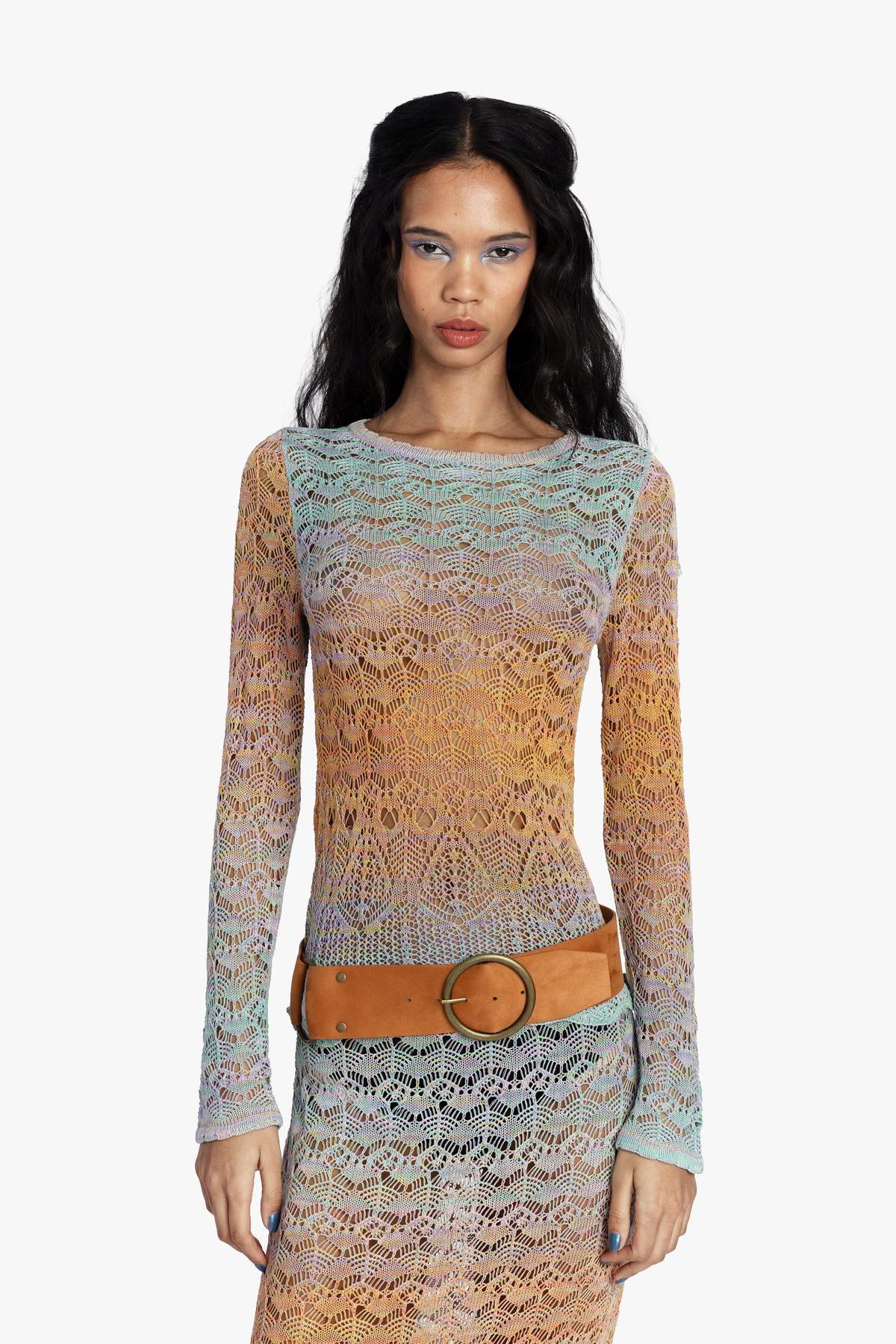Anna Sui Ombre Space Dye Crochet Top - Image 1 of 10