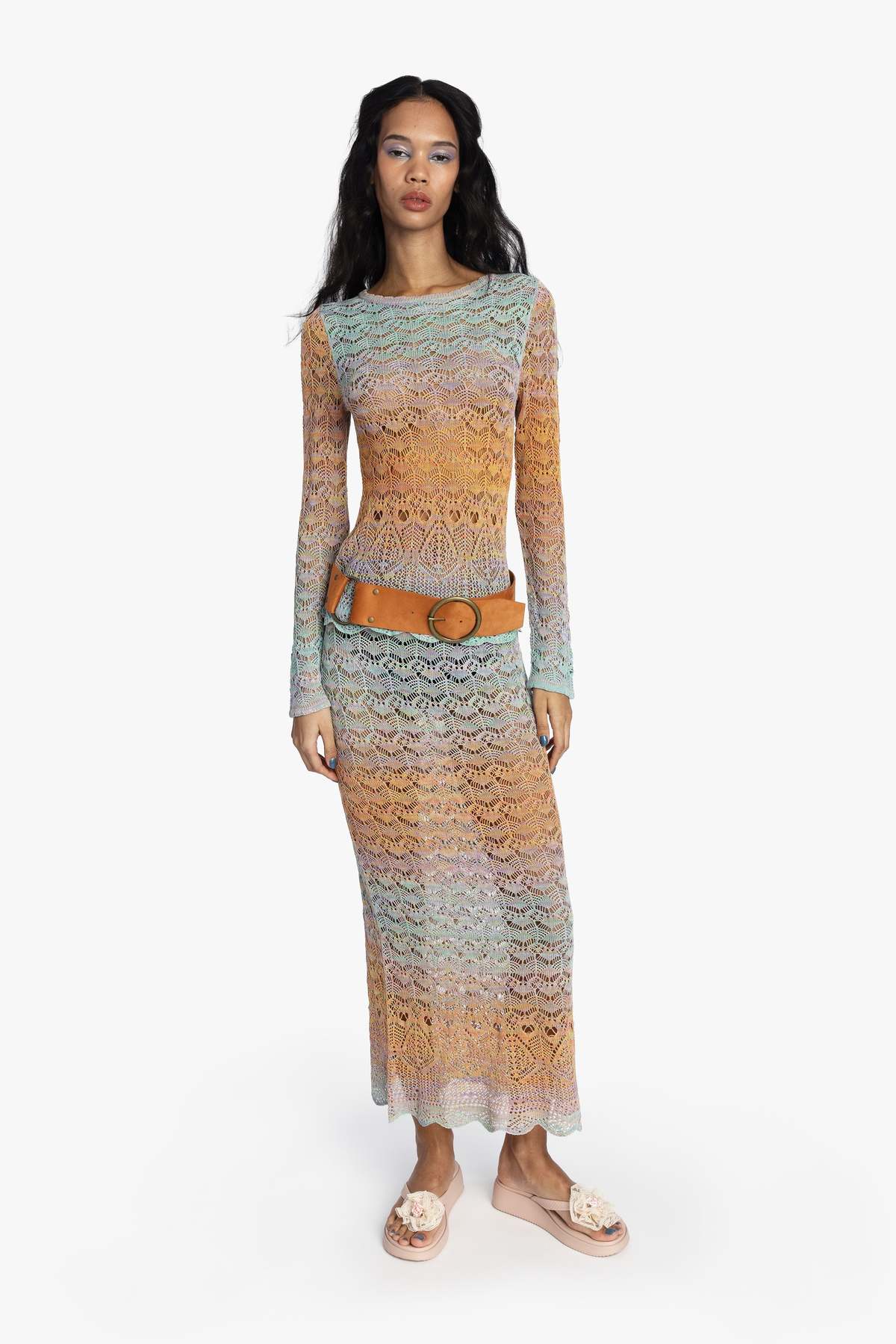 Anna Sui Ombre Space Dye Crochet Top - Image 8 of 10