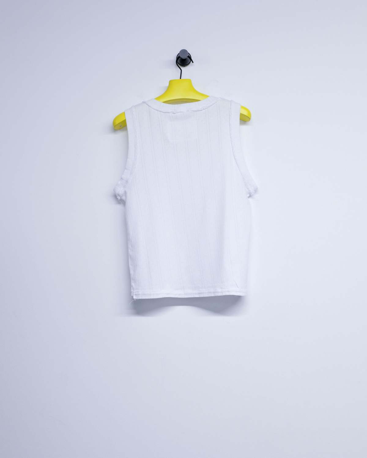 Camiel Fortgens Ajur Rib White Cotton Tank Top - Image 2 of 2