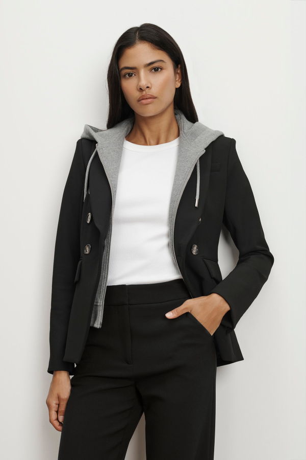 Veronica Beard Miller Dickey Jacket with Horn Button