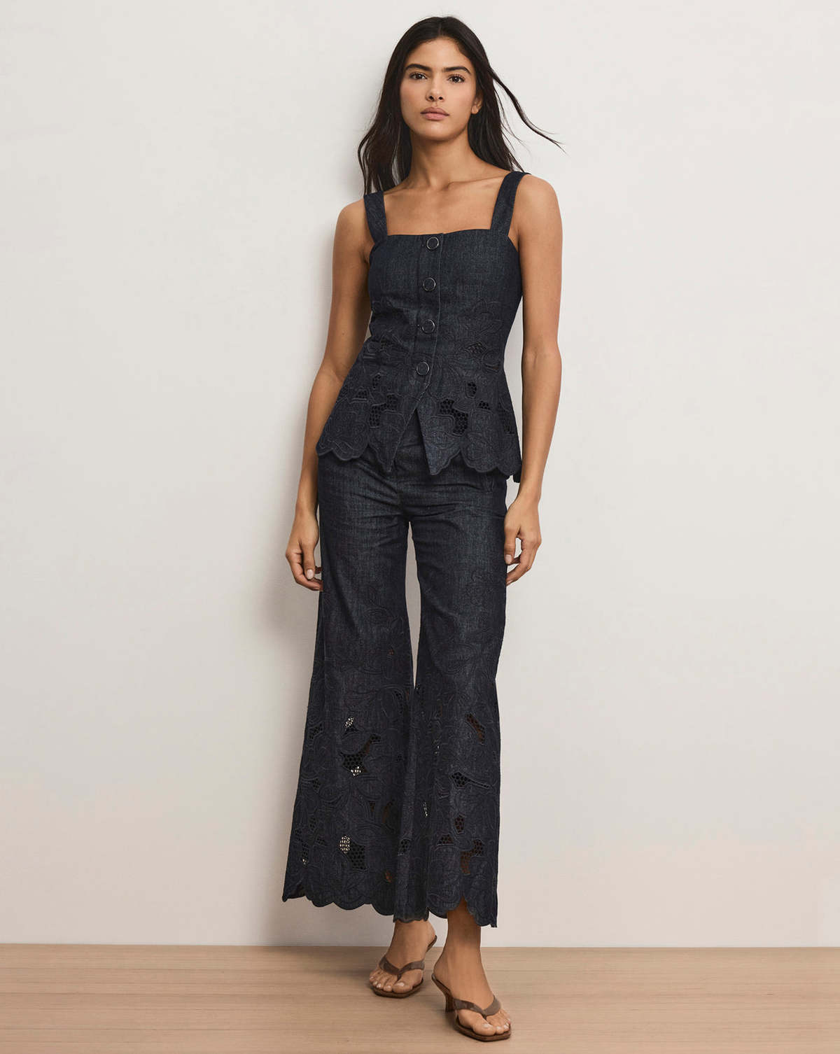 Veronica Beard Mirielle Eyelet Tank Top - Image 2 of 8