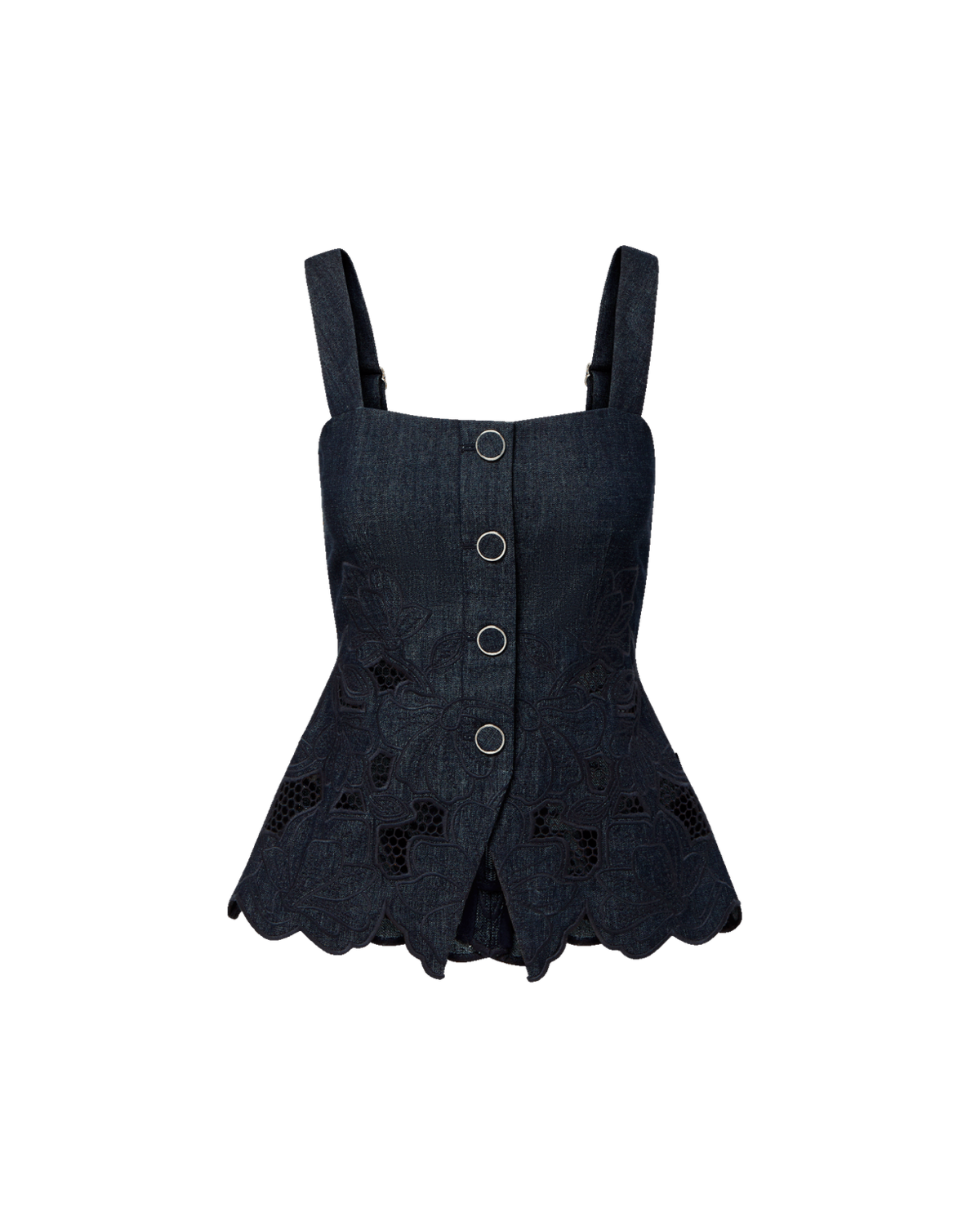 Veronica Beard Mirielle Eyelet Tank Top - Image 8 of 8