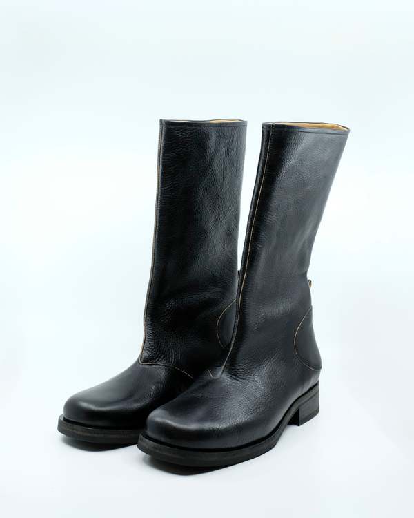 Our Legacy Deep Black Leather Haul Camion Boot | Garmentory