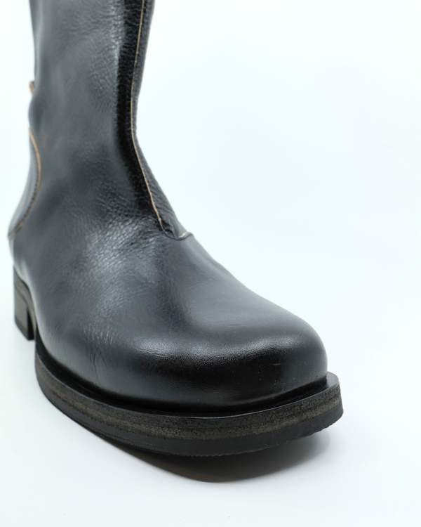 Our Legacy Deep Black Leather Haul Camion Boot | Garmentory