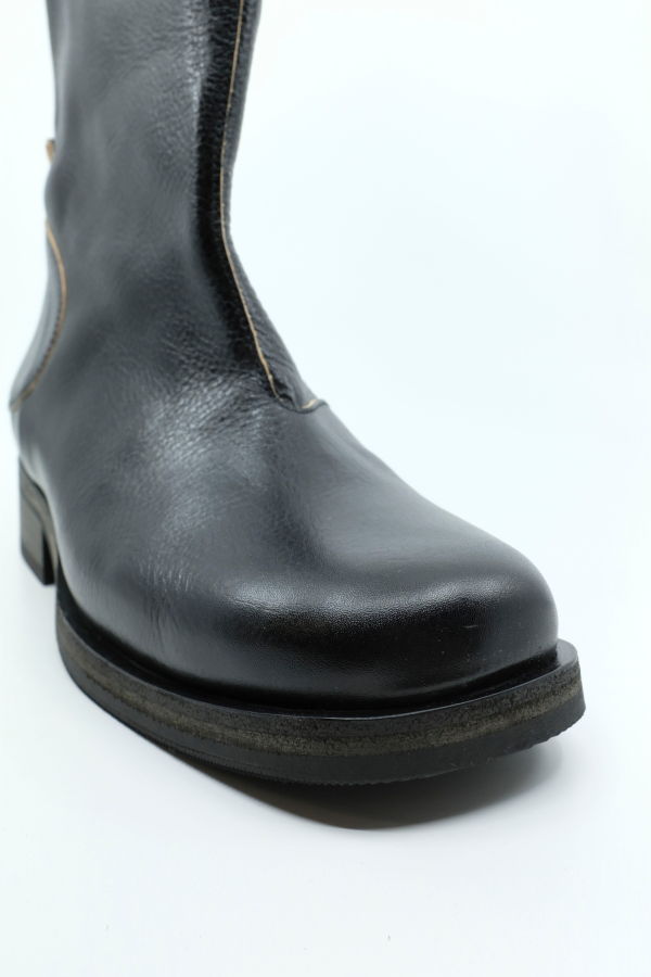 Our Legacy Deep Black Leather Haul Camion Boot