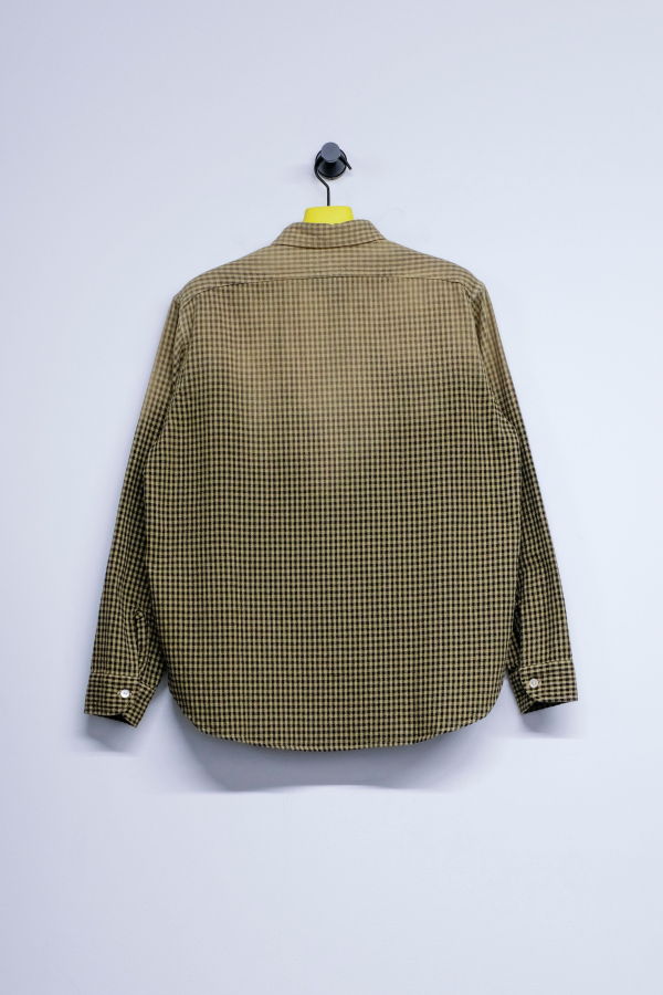 Taiga Takahashi LOT.117 Faded Beige Check Cotton Work Shirts Top