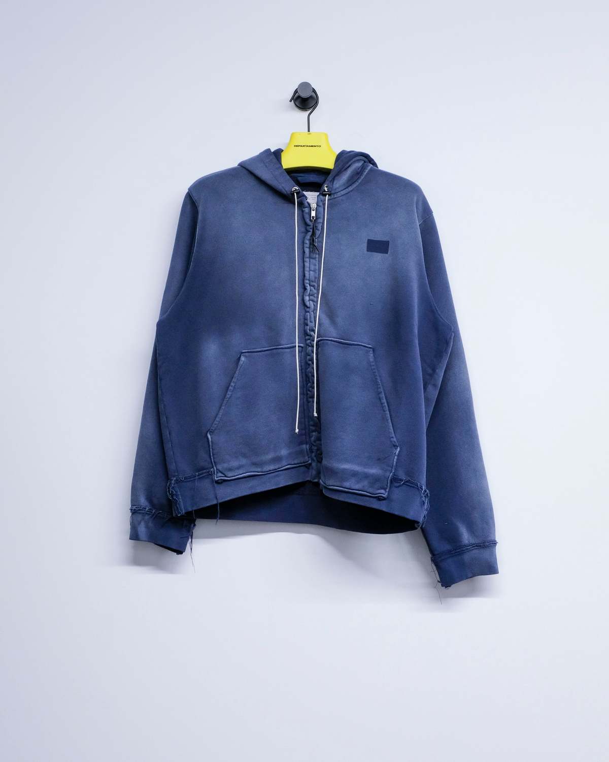 Camiel Fortgens Navy Sunfade Cotton Fitted Zip Hoodie - Image 1 of 2