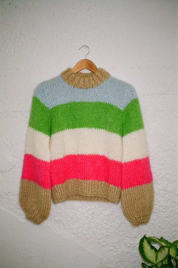 Ganni The Julliard Mohair Sweater - Multi Stripe | Garmentory