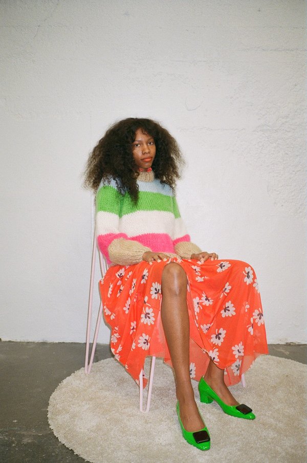 Ganni The Julliard Mohair Sweater - Multi Stripe | Garmentory