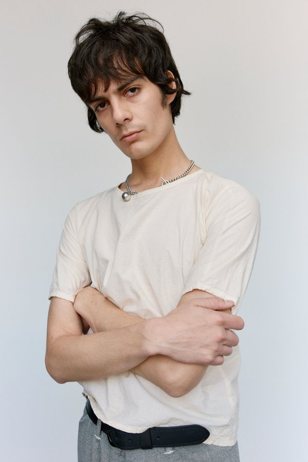 Nosapluna Cotton T Pattern Short Sleeve Undershirt - Tea Dye