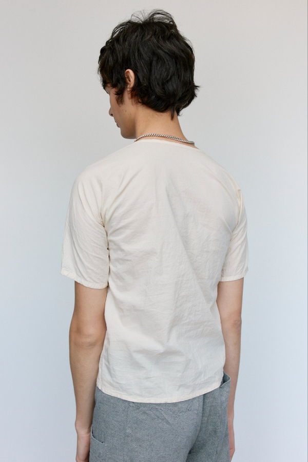 Nosapluna Cotton T Pattern Short Sleeve Undershirt - Tea Dye