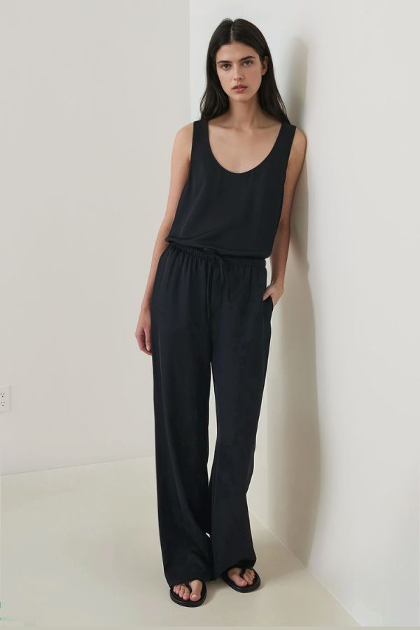 Patrick Assaraf Silk Drawstring Pant