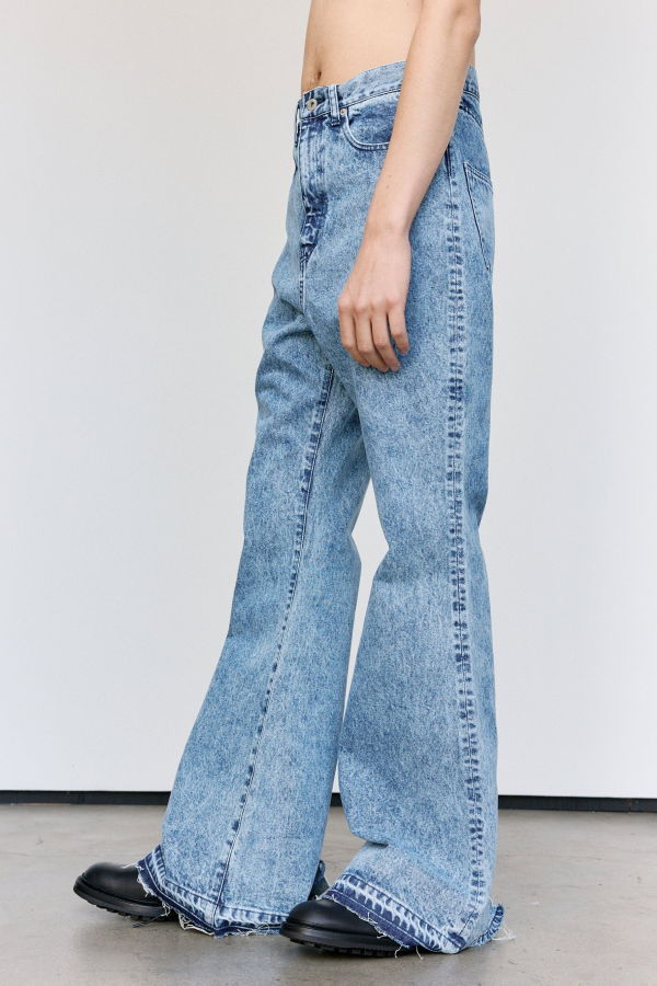 JUNYA WATANABE Torn-up Indigo Flared Bootcut Jeans
