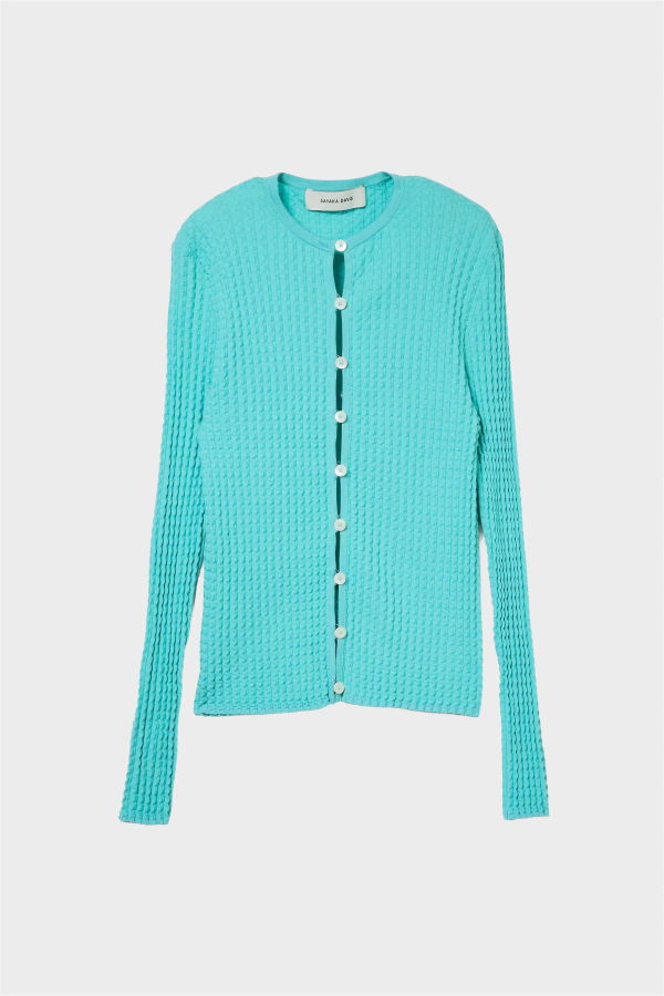 SAYAKA DAVIS NEW YORK Wavy Rib Cardigan
