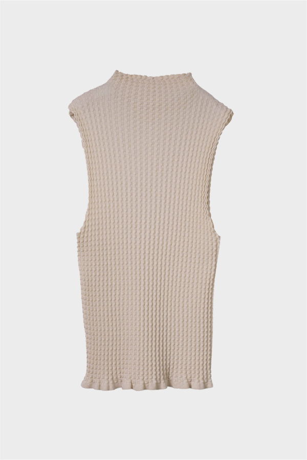 SAYAKA DAVIS NEW YORK Wavy Rib Mockneck Tank